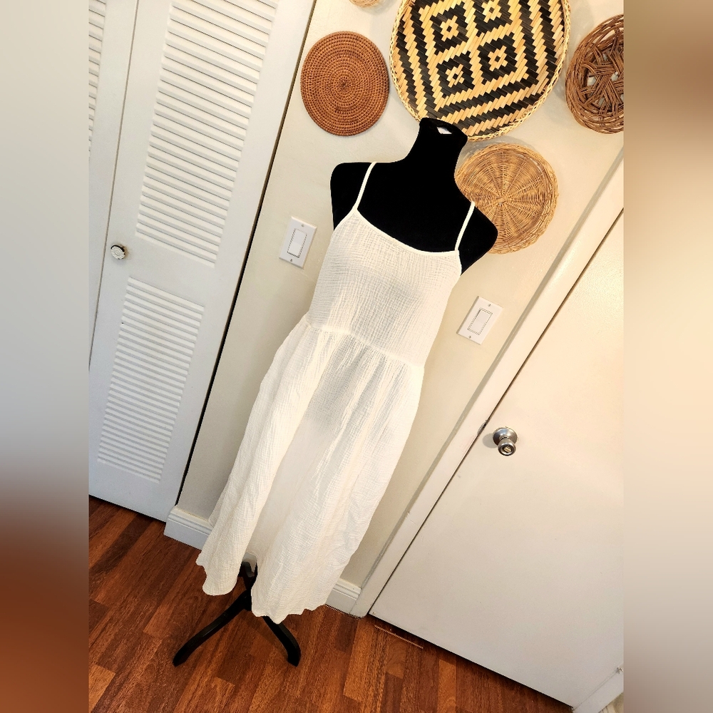 Piombo Cream Midi Dress